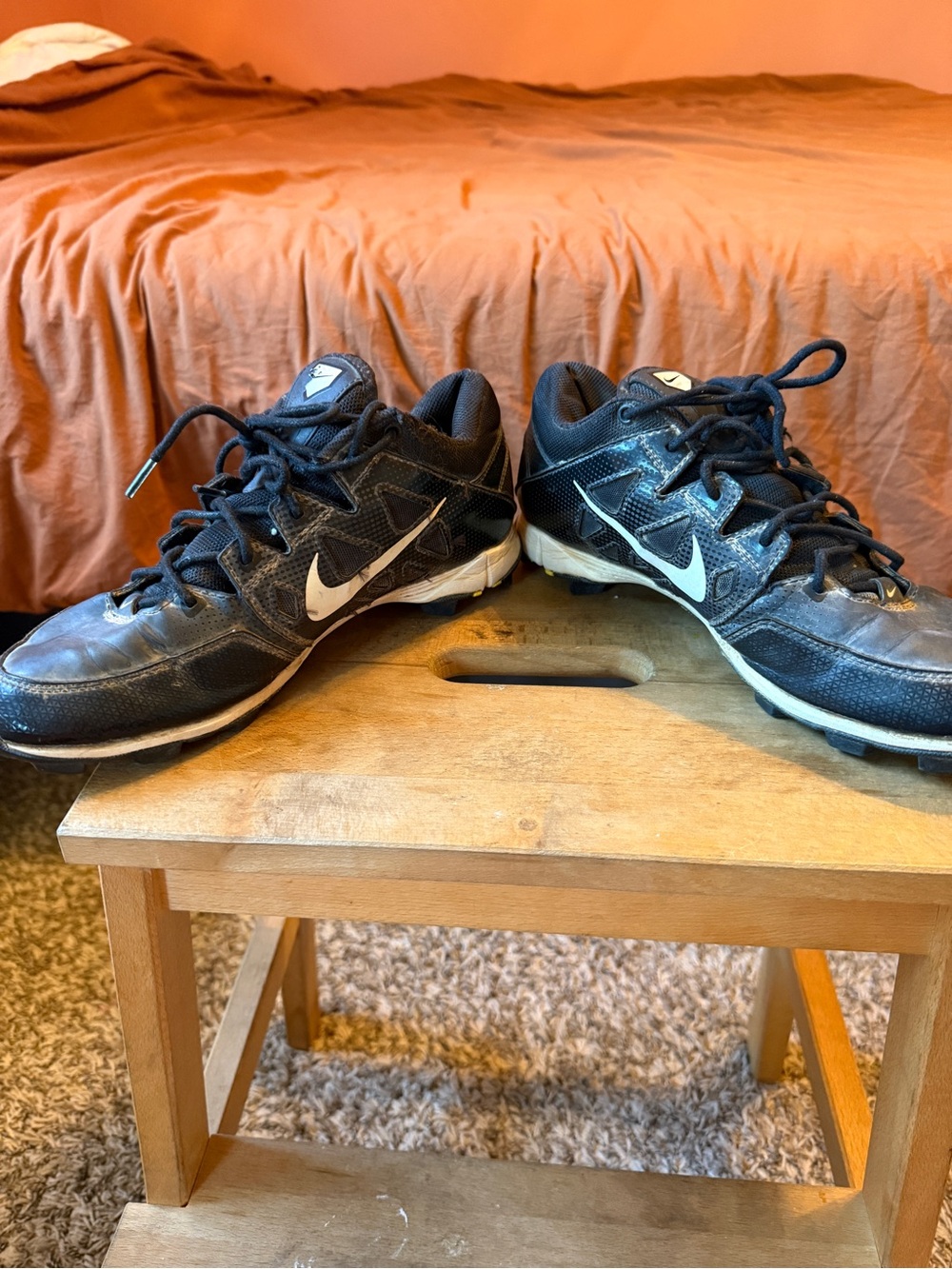 Nike Black and White Athletic Cleats